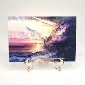 Angel Over the Ocean Watercolor‎ Art Oil Painting